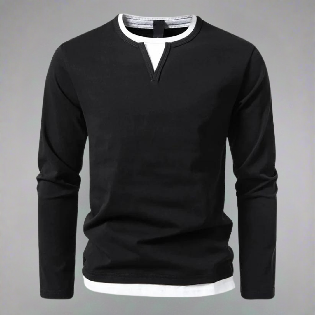 Pull col V en maille fine