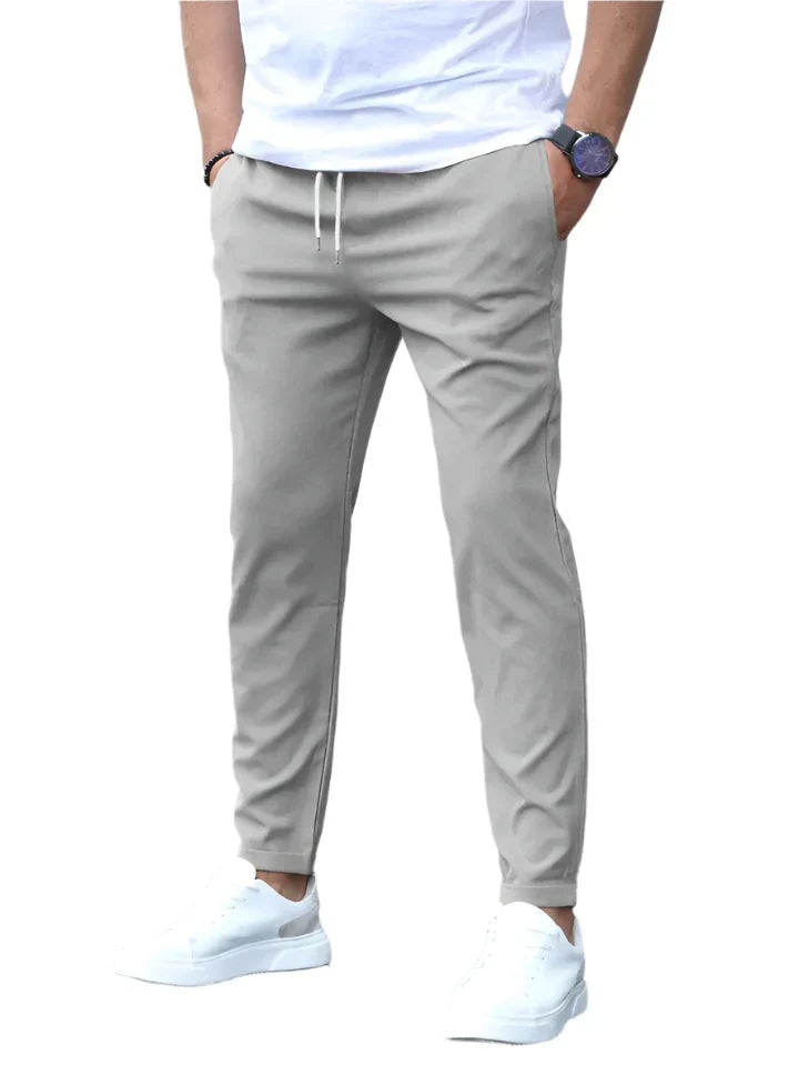 Pantalon ajusté en toile stretch