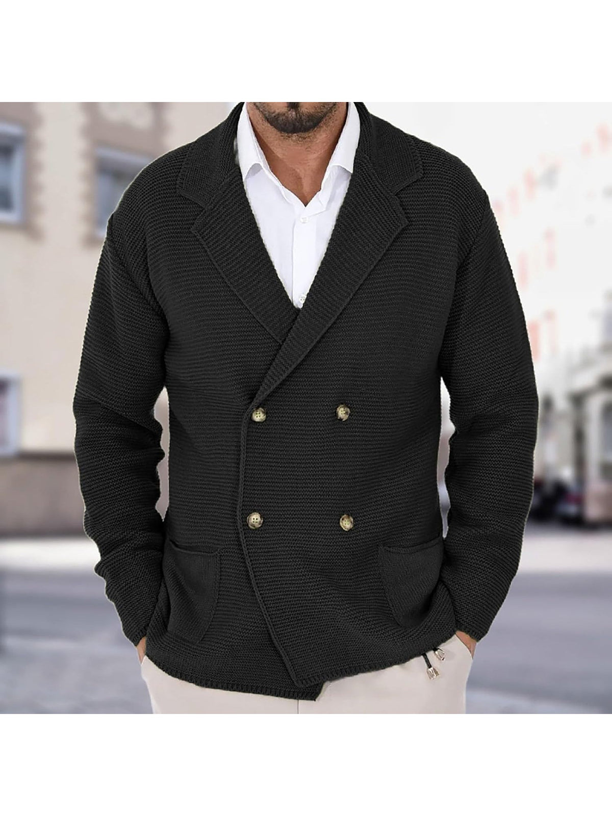 Cardigan aspect lainage forme veste
