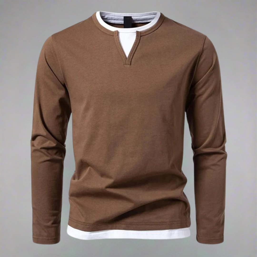 Pull col V en maille fine