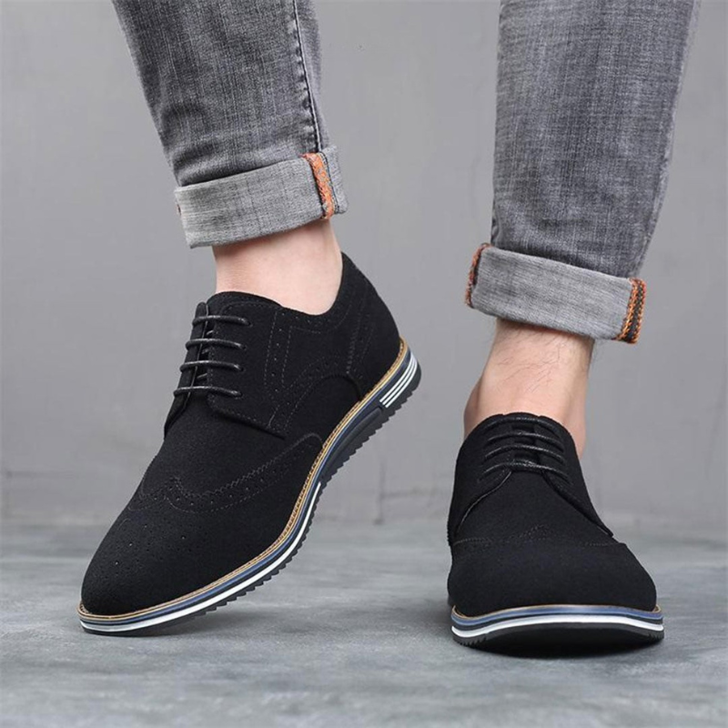 Chaussures à lacets aspect daim semelle sport