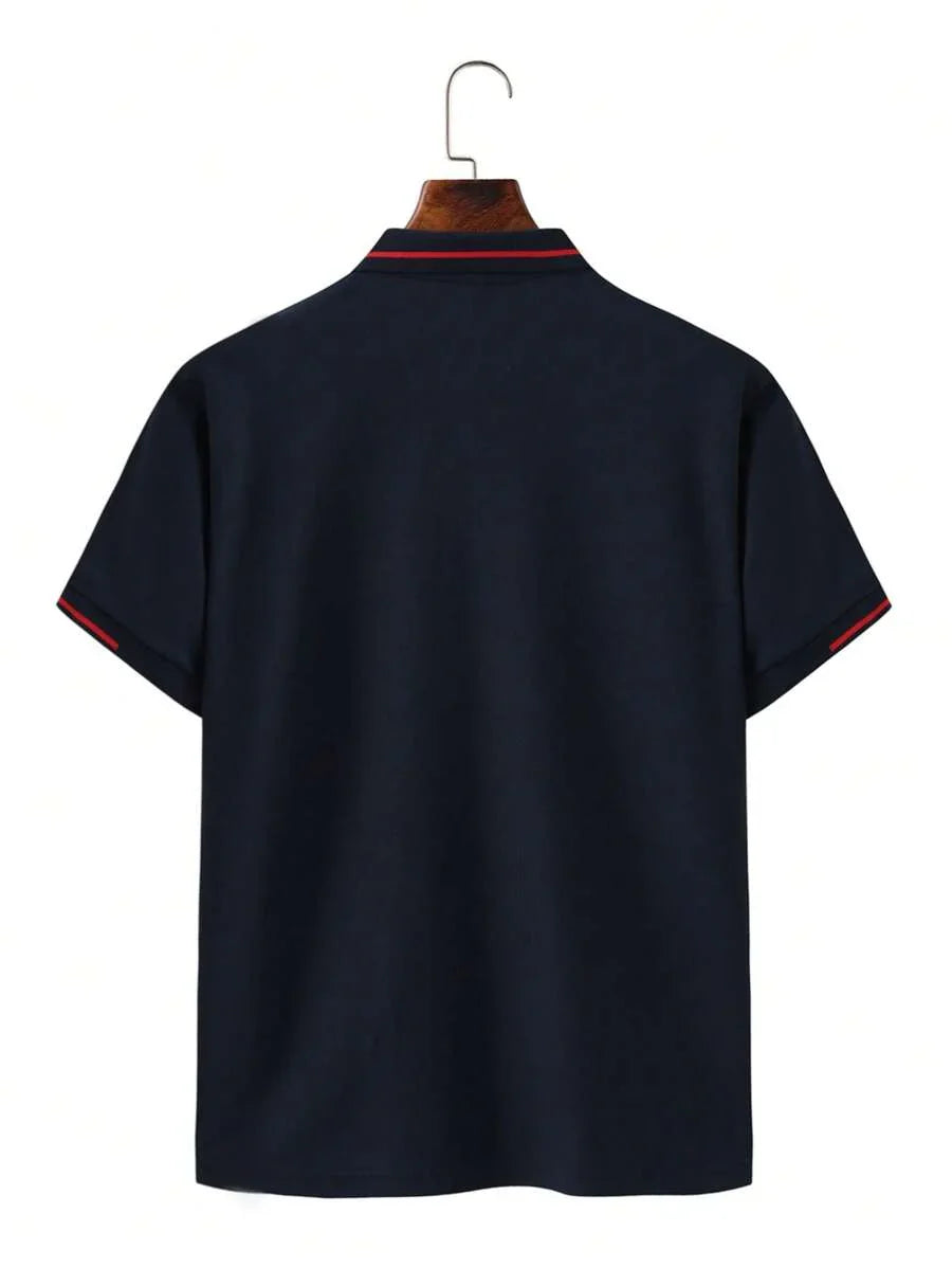 Polo manches courtes col boutonné