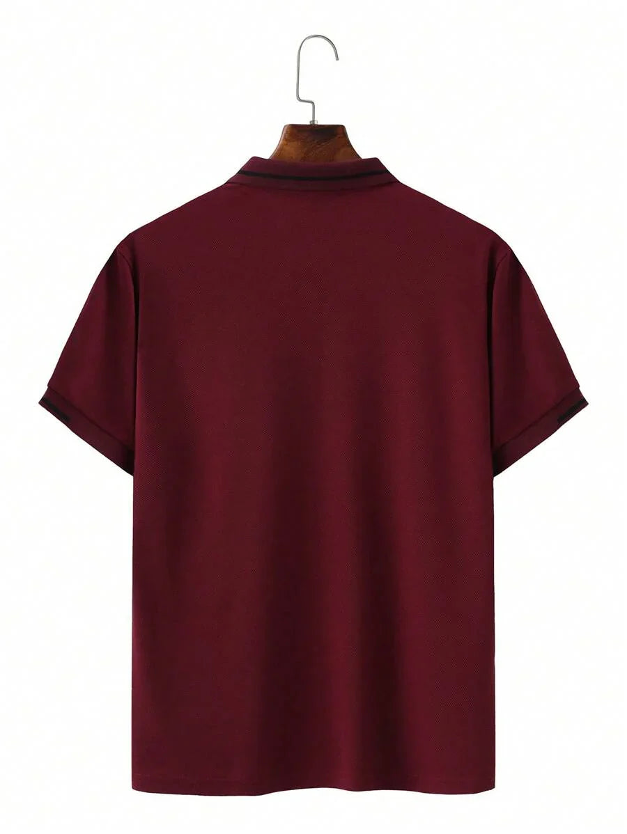 Polo manches courtes col boutonné