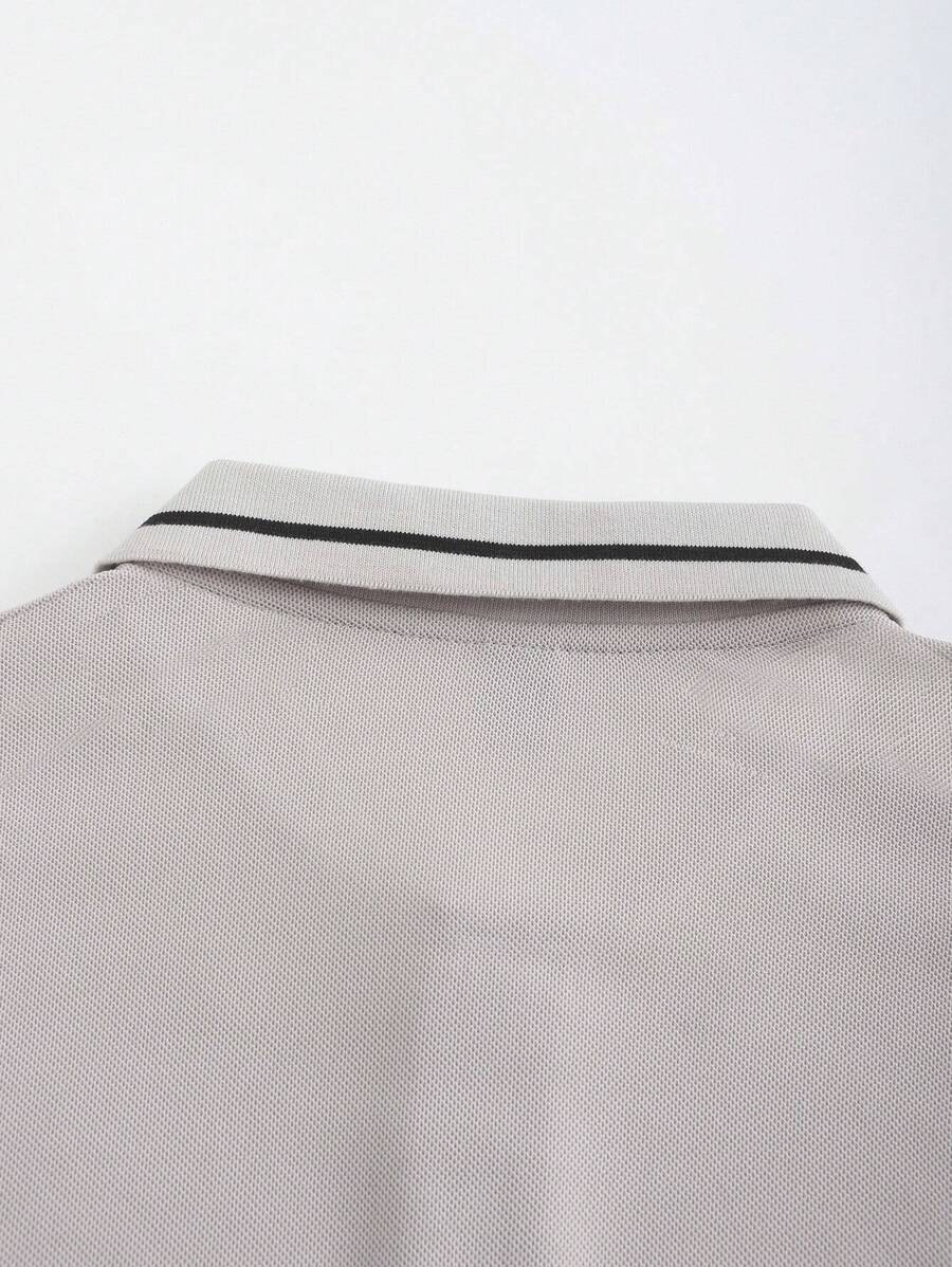 Polo manches courtes col boutonné