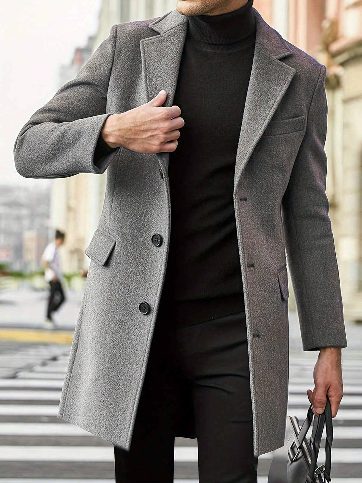 Manteau chaud d'hiver élégant structuré au style intemporel homme – Daguerre