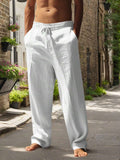 Pantalon léger en lin avec cordon au style intemporel homme – Frémicourt