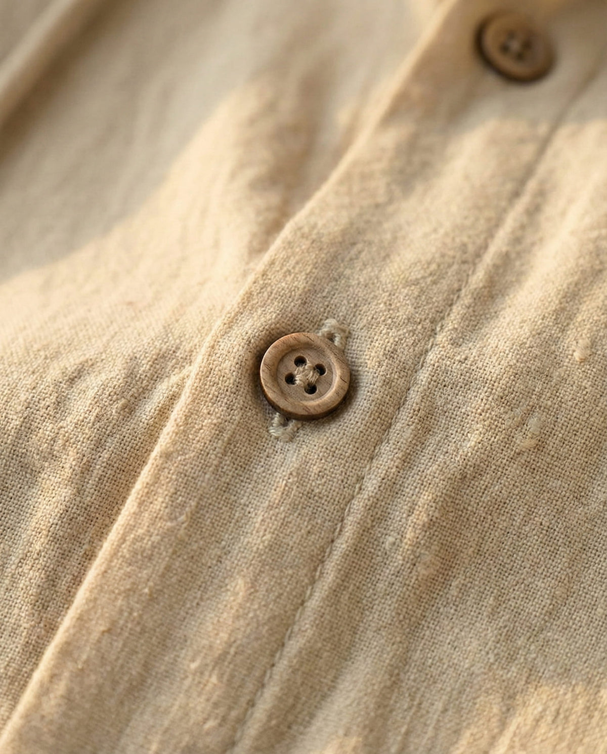 Chemise boutonnée à capuche aspect lin