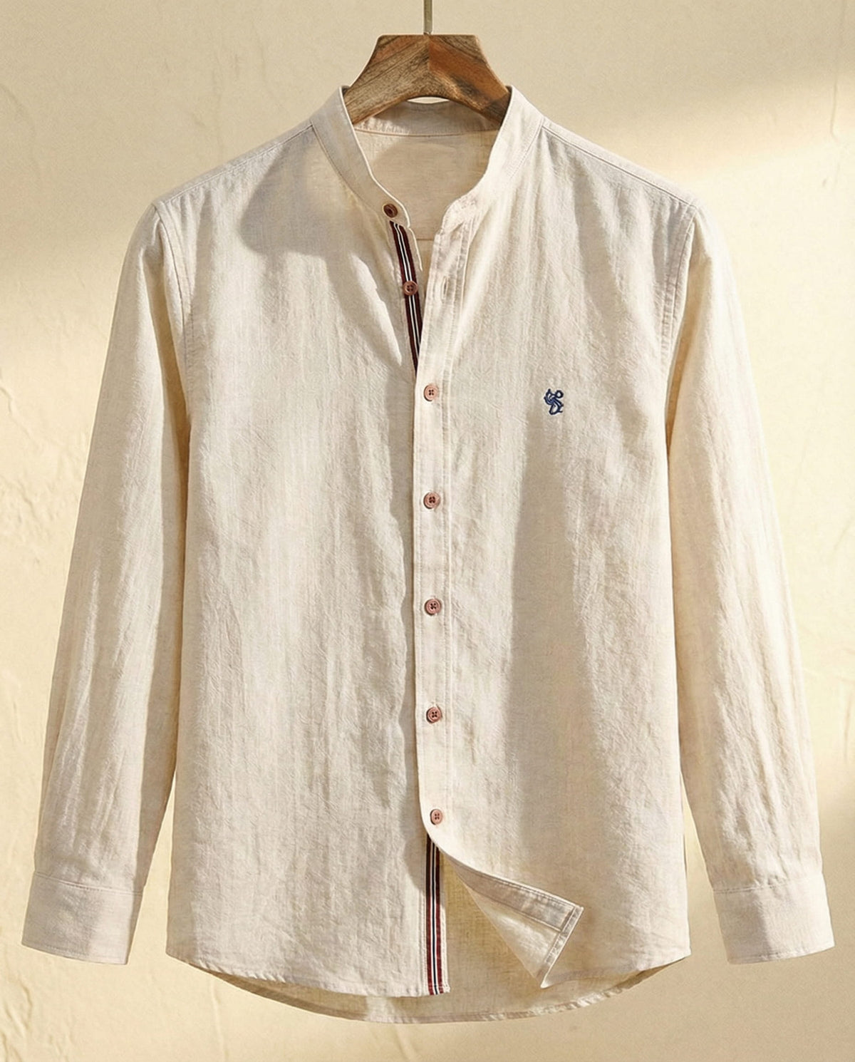 Chemise col mao boutonnée