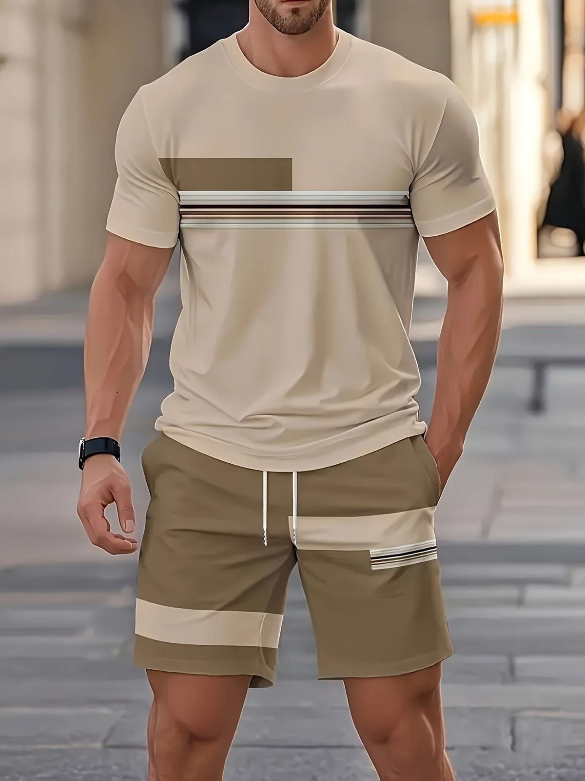 Ensemble d'été imprimé haut et pantalon