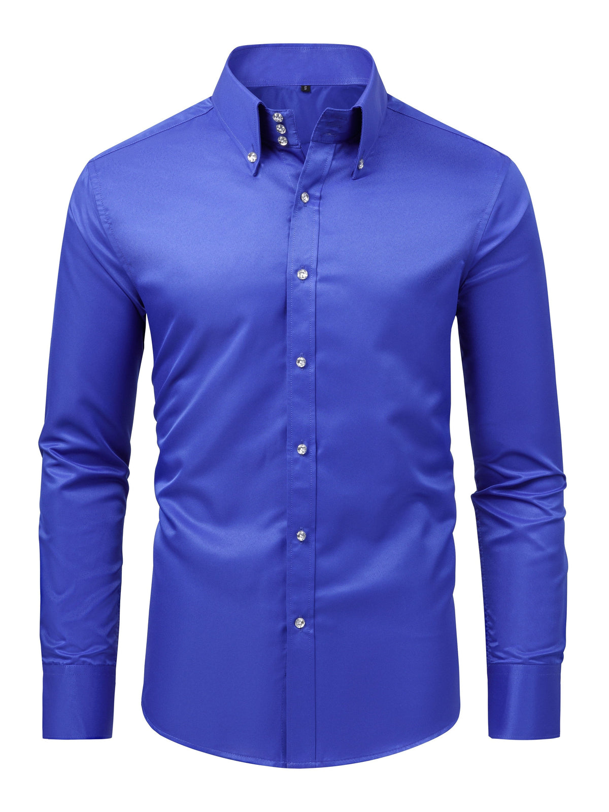 Chemise habillée unie à boutons décoratifs