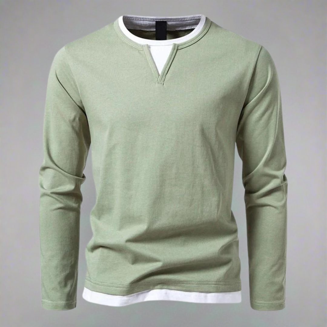 Pull col V en maille fine