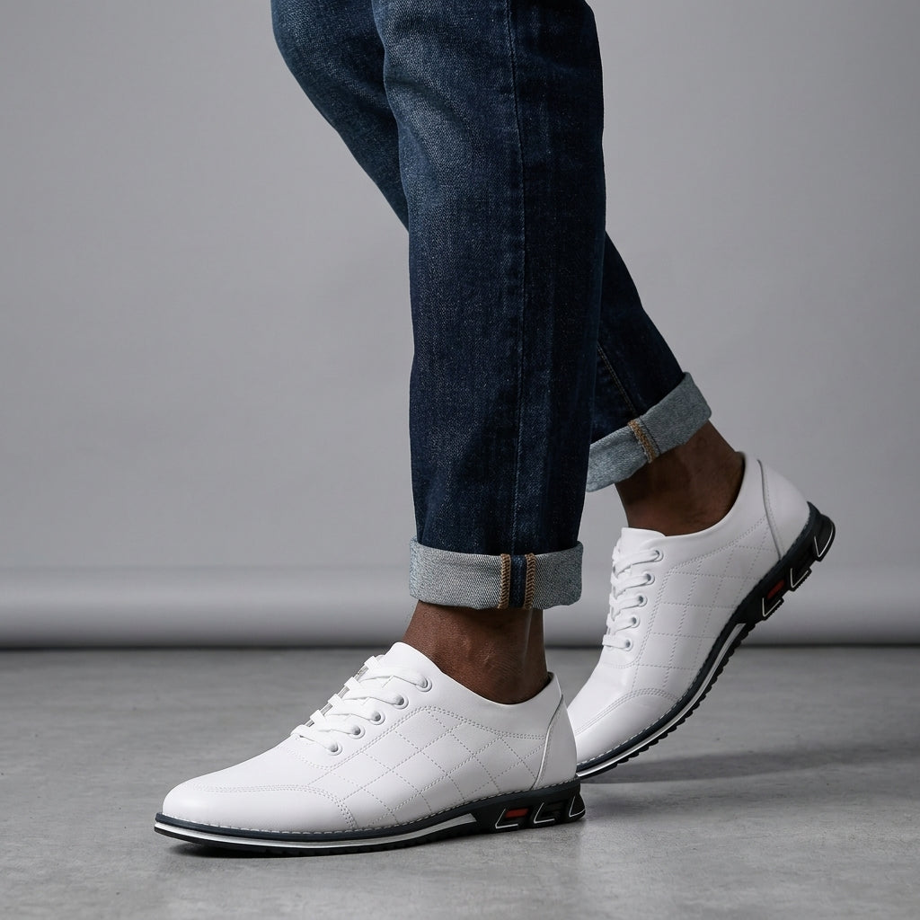 Baskets matelassées motif losange lacets allure sobre homme – Druyes