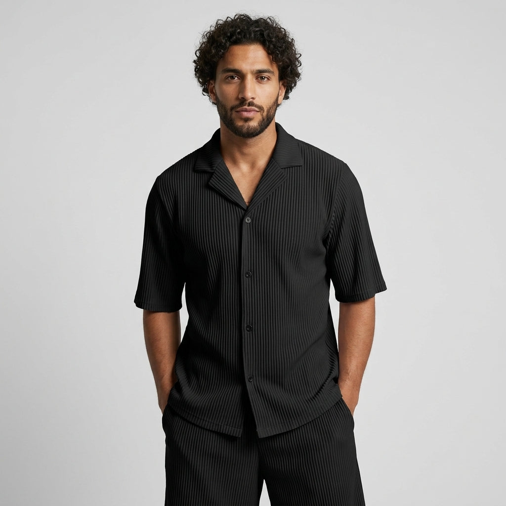 Ensemble chemise légère et short assorti détente et été homme – Plouescat