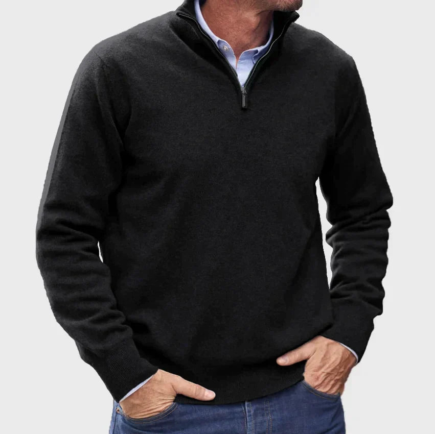 Pull à col zippé en maille