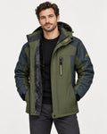 Veste d'hiver à capuche et col montant