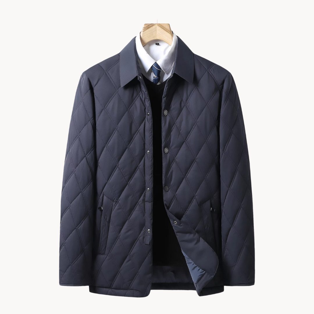 Veste matelassée à losanges verte