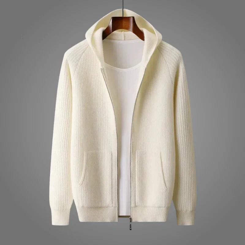Sweat à capuche en laine et cachemire au chic discret homme – Crest