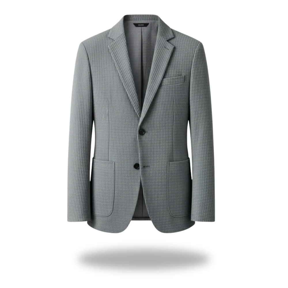 Blazer maille gaufrée deux boutons