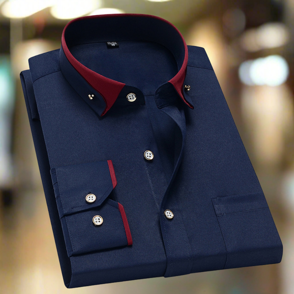 Chemise col boutonné à finitions contrastées