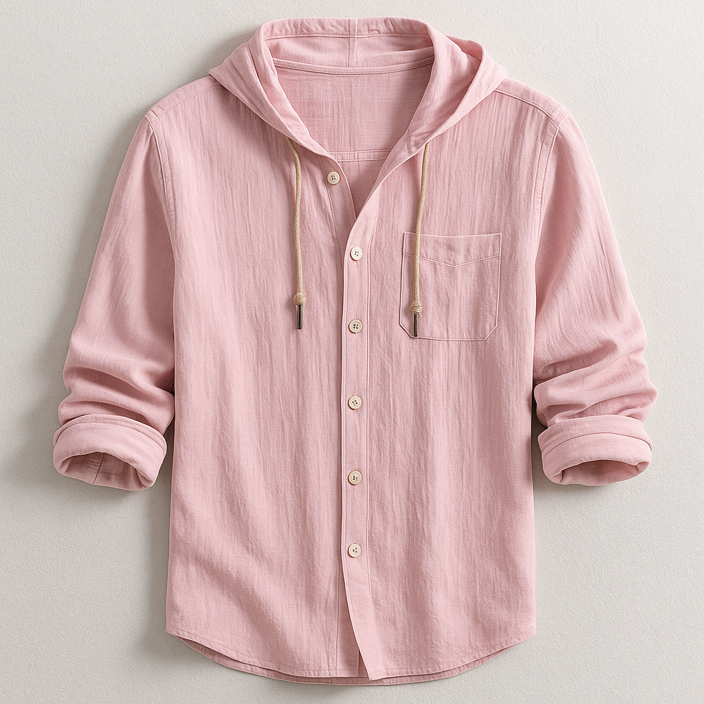 Chemise de luxe à capuche coupe raffinée au style intemporel homme – Terrasse