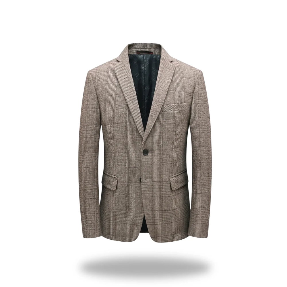 Blazer deux boutons à carreaux discrets