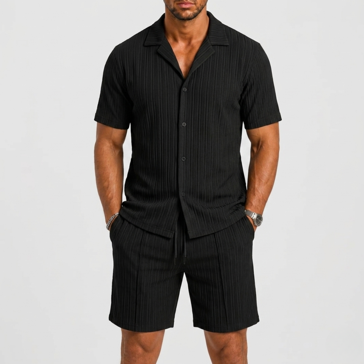 Ensemble d'été deux pièces au style intemporel à la finition soignée homme – Lauris