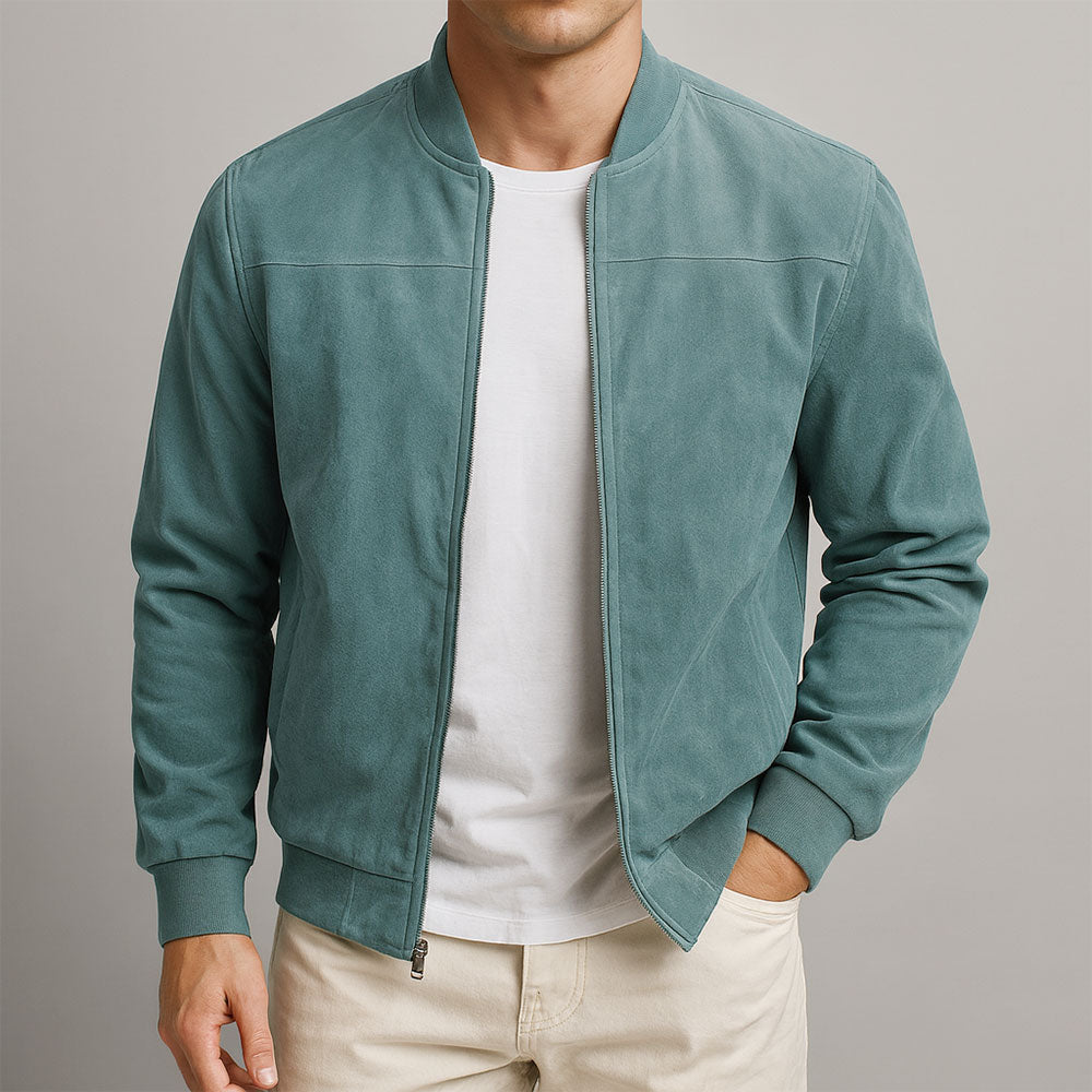 Veste urbaine en cuir suédé au style intemporel homme – Saint-Paul