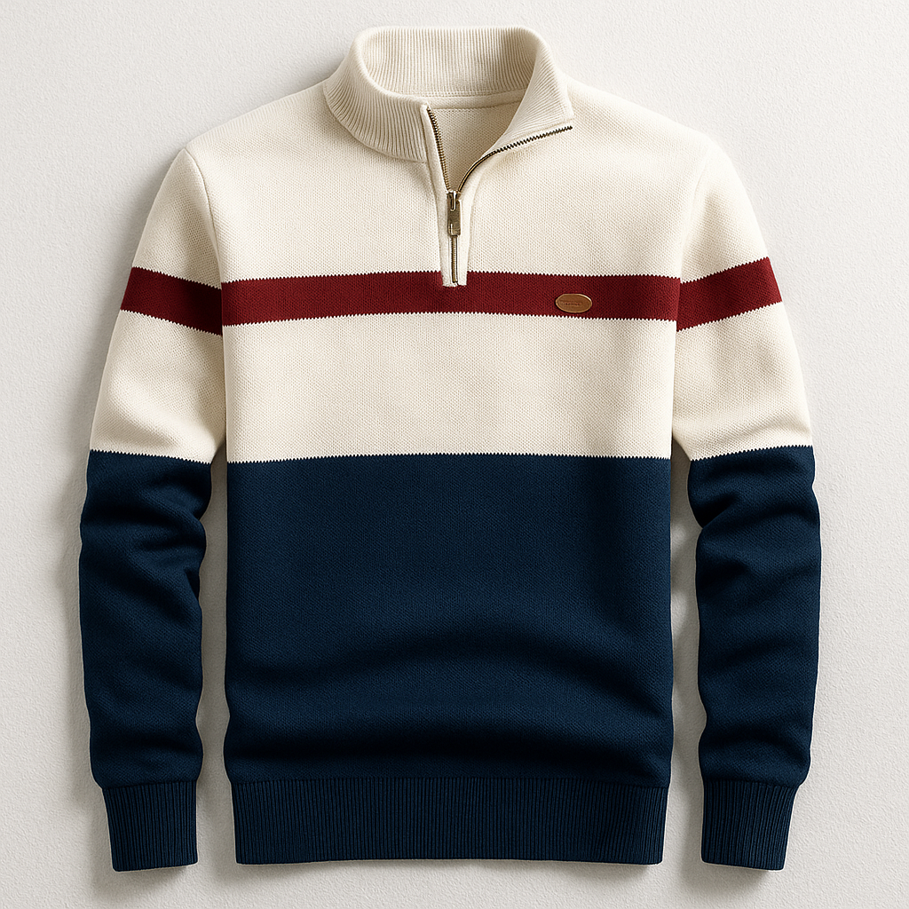 Pull col zippé en maille douce