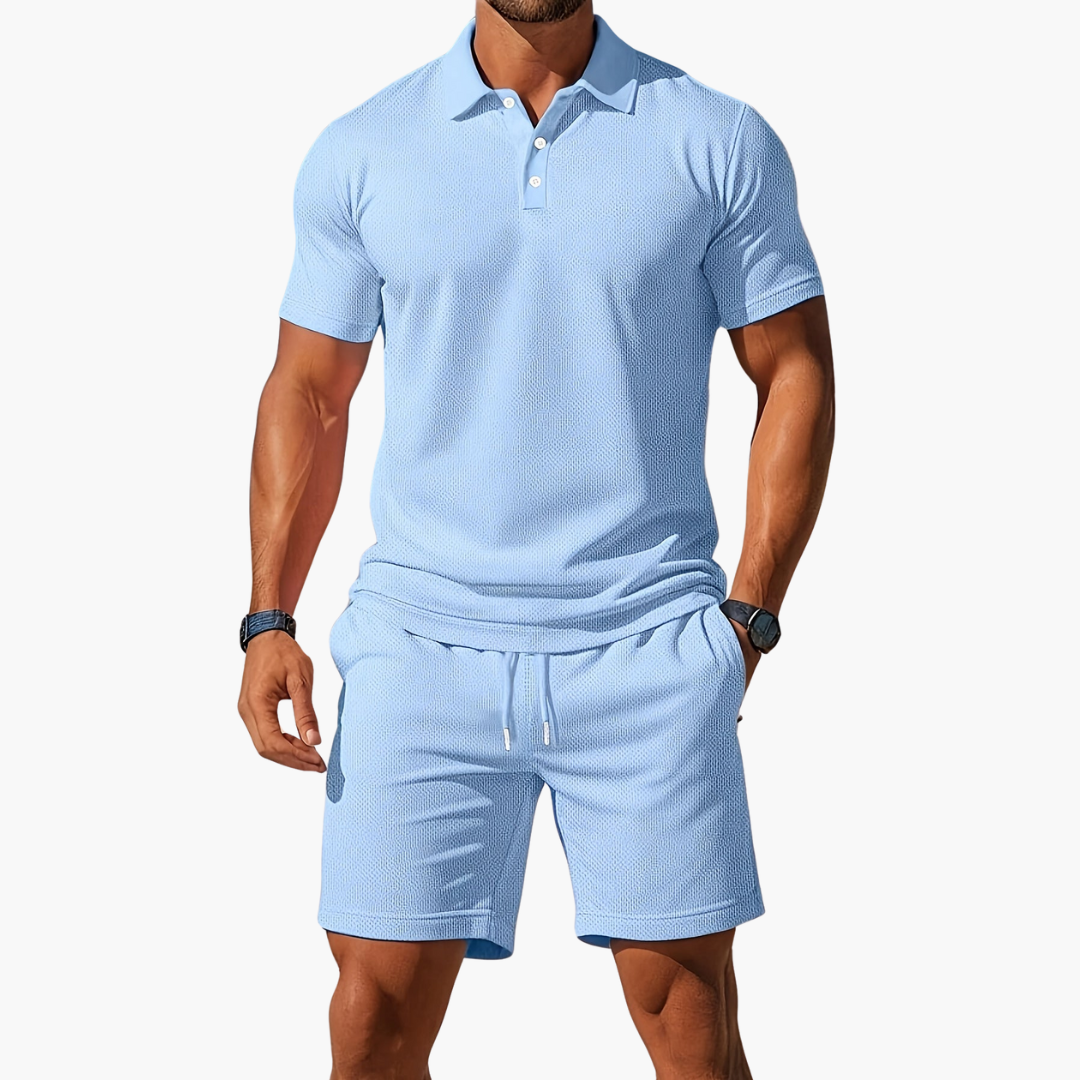 Ensemble polo et short coordonnés pour l'été au style intemporel homme – Suffren