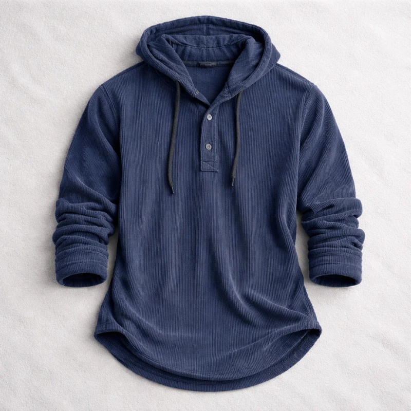 Sweat à capuche en velours côtelé