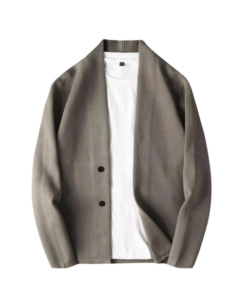 Blazer structuré en coton mélangé