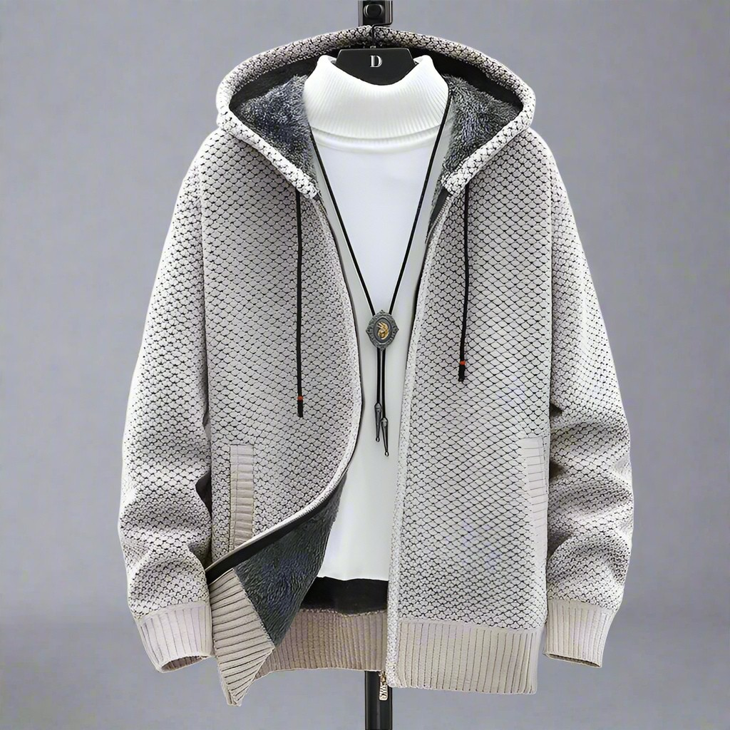 Sweat à capuche en maille texturée
