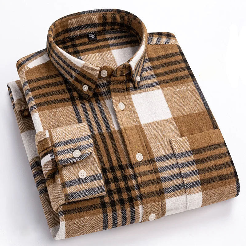 Chemise à carreaux aspect flanelle