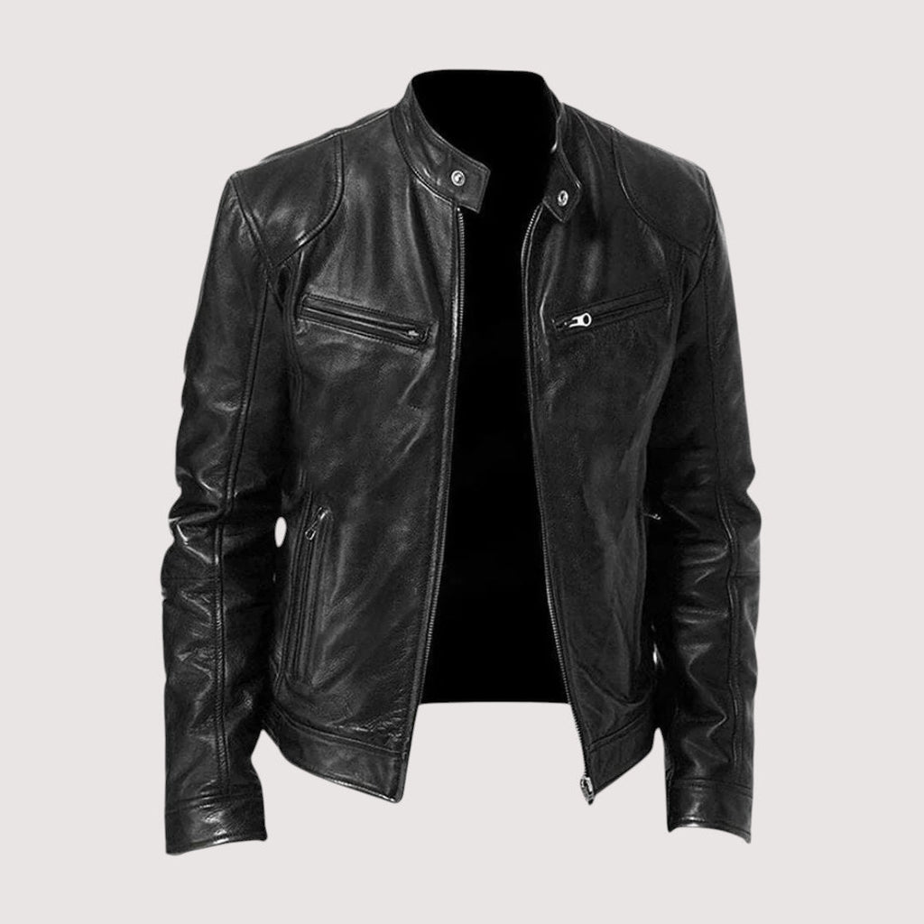 Veste en cuir haut de gamme coupe élégante homme – Chaussée-d'Antin
