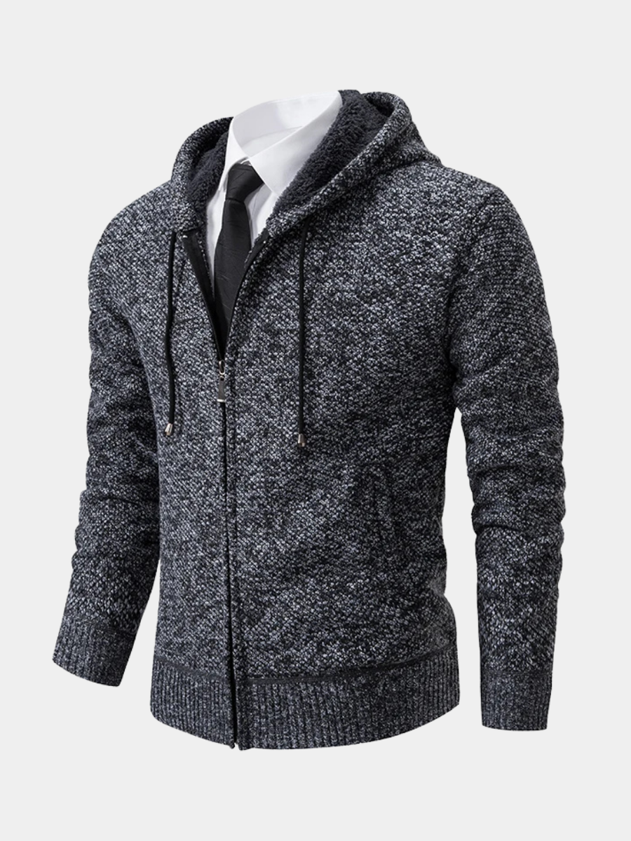 Cardigan zippé en polaire doux chaud coupe confortable automne-hiver homme – Jonzac