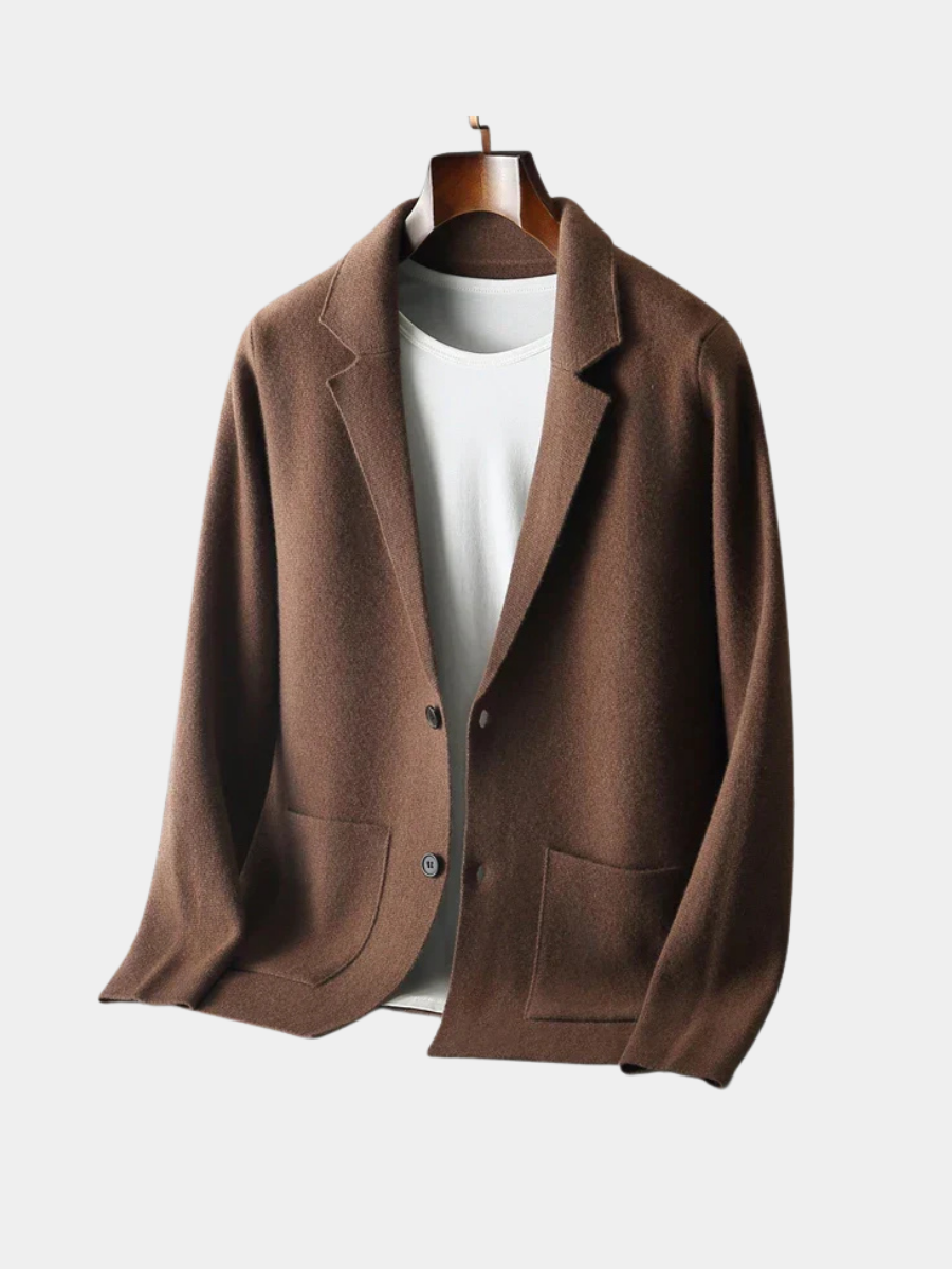 Cardigan façon blazer en maille douce