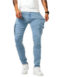 Pantalon cargo stretch coupe affinée