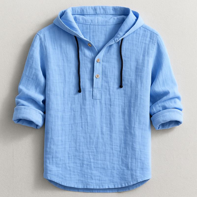 Chemise à capuche en lin pour toutes saisons au style intemporel homme – Sèvres
