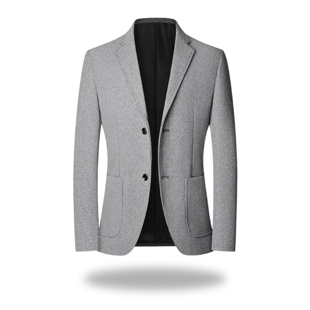 Blazer chiné deux boutons poches plaquées