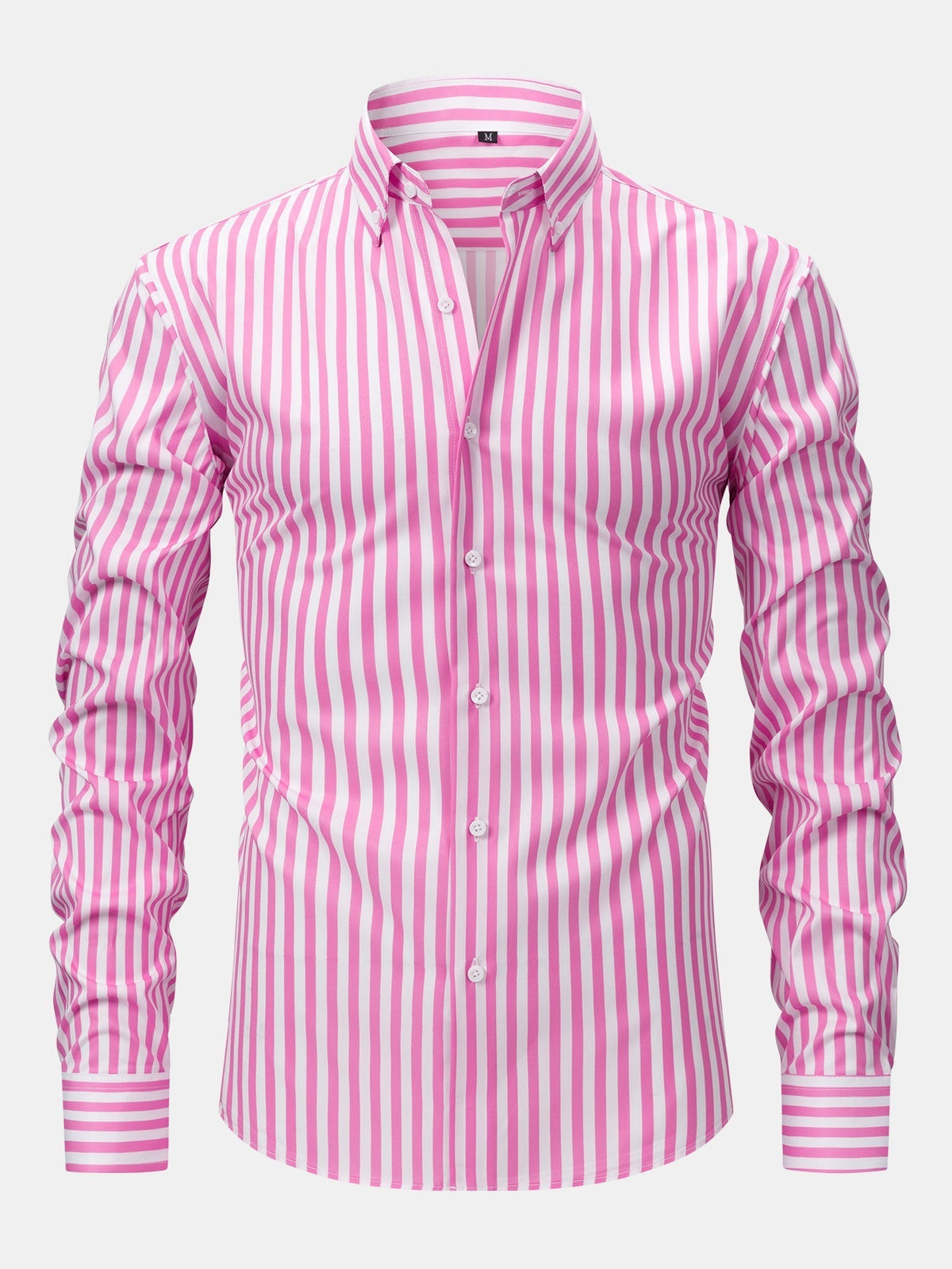 Ensemble chemise rayée et pantalon jambe élargie