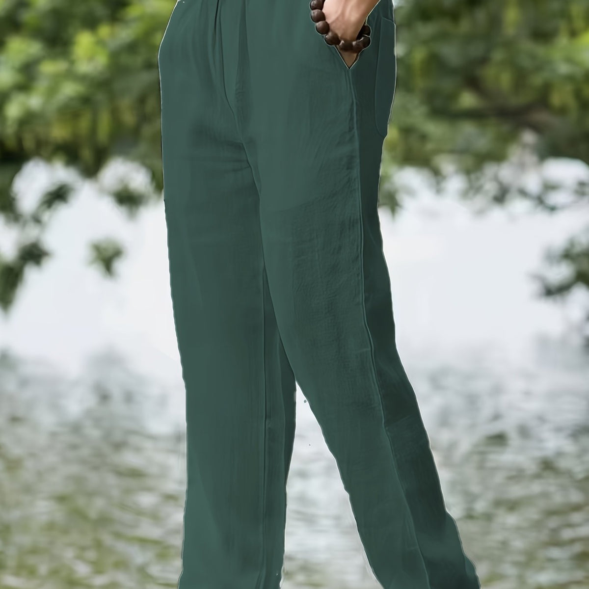 Pantalon uni coupe ample