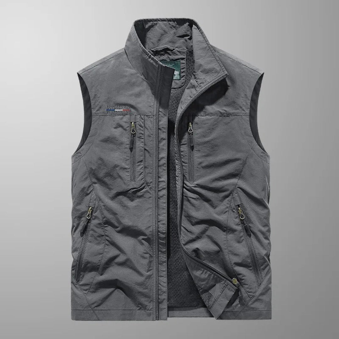 Gilet sans manches utilitaire zippé