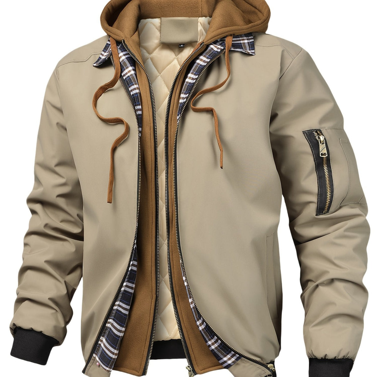 Veste zippée à capuche esprit workwear