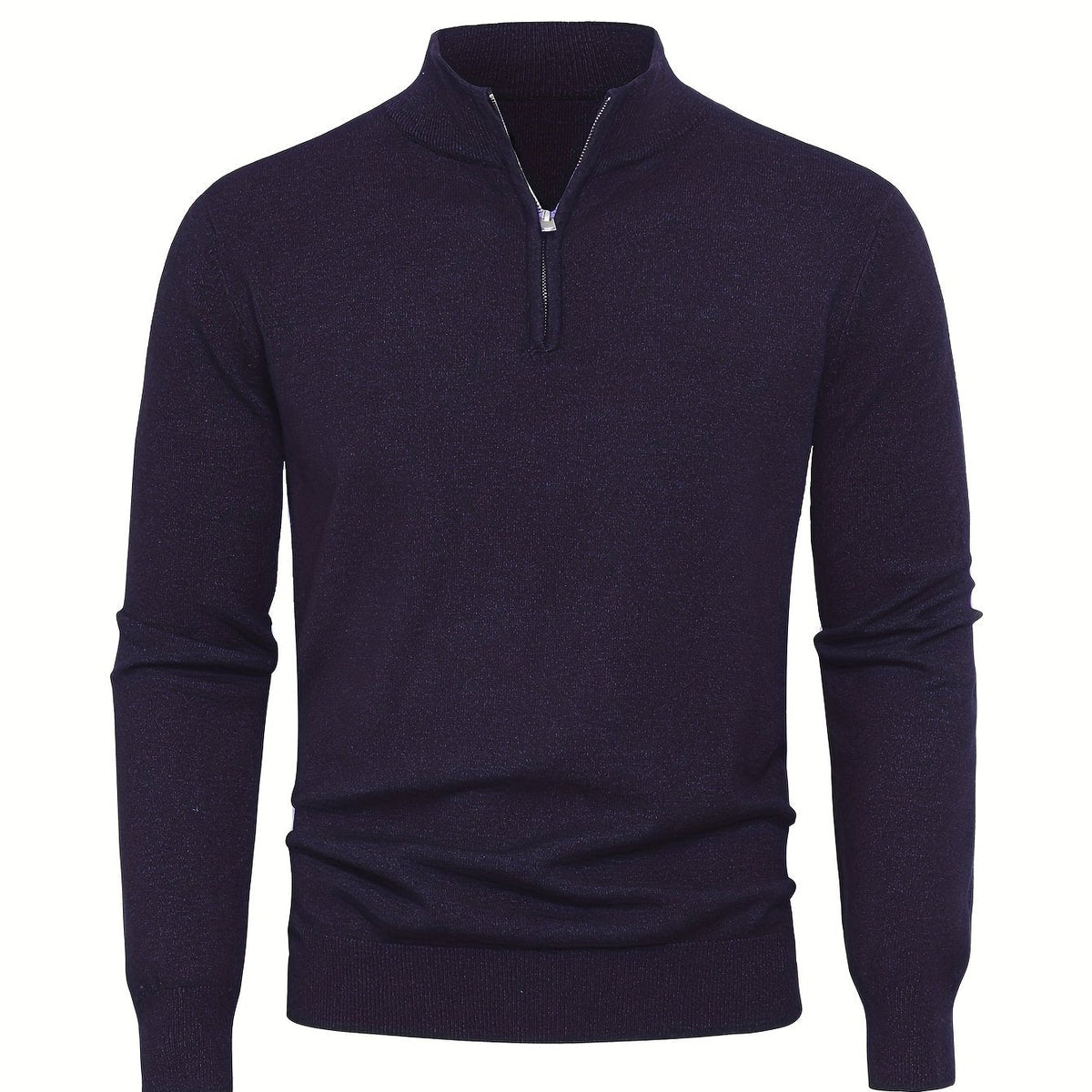 Pull col montant demi-zip en maille