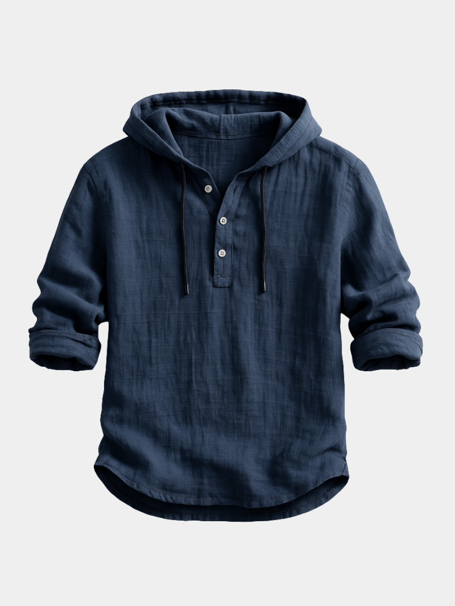 Chemise à capuche en lin pour toutes saisons au style intemporel homme – Sèvres