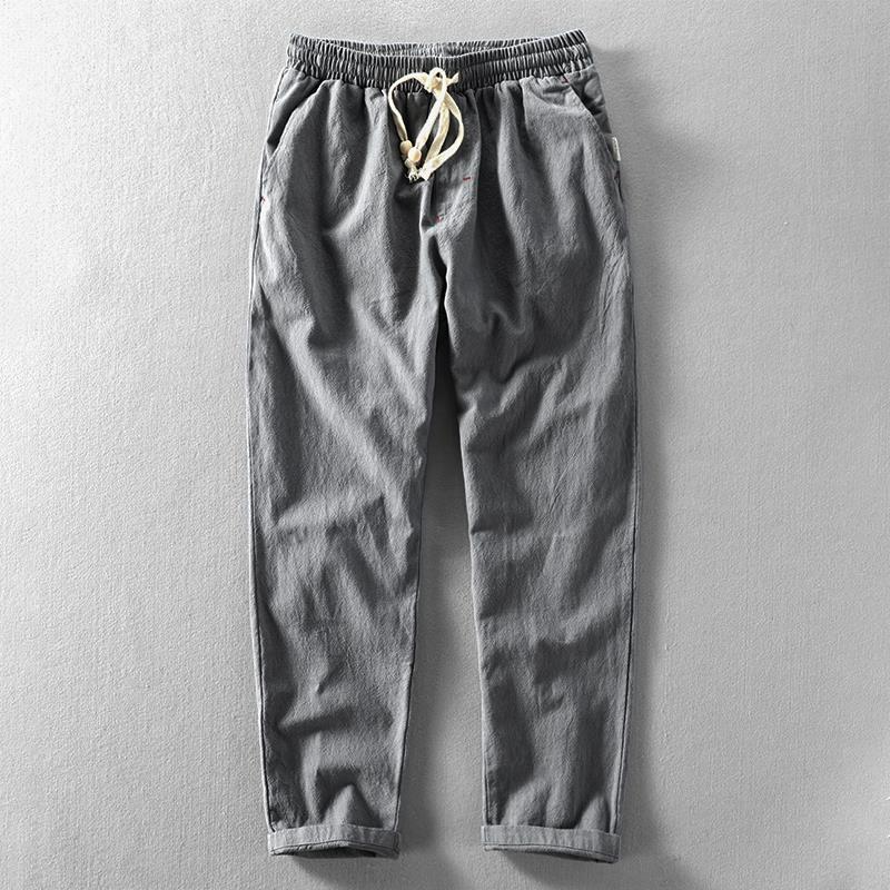 Pantalon en lin coupe décontractée au chic discret homme – Mandelieu