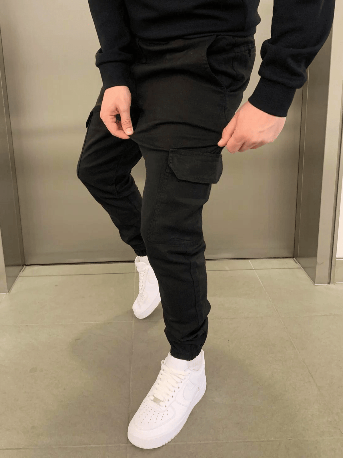 Pantalon cargo coupe souple tissu doux poches latérales homme – Piriac