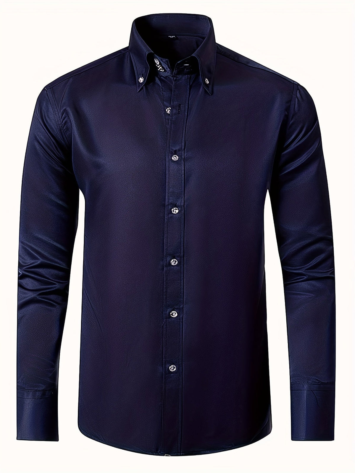 Chemise habillée unie à boutons décoratifs