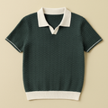 Polo en tissu texturé à ondulations pour le quotidien homme – Nyons