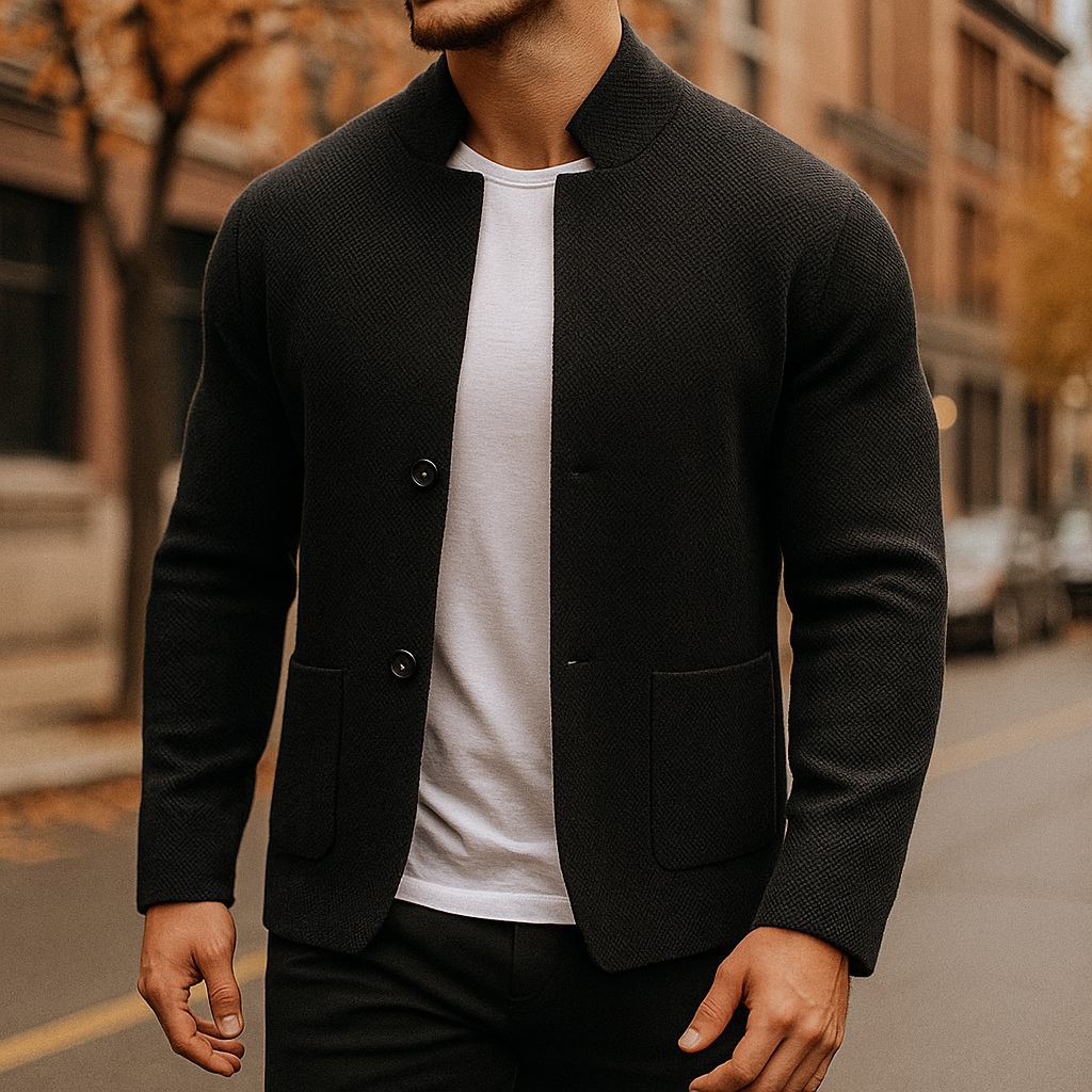 Cardigan en maille texturée aspect lainage